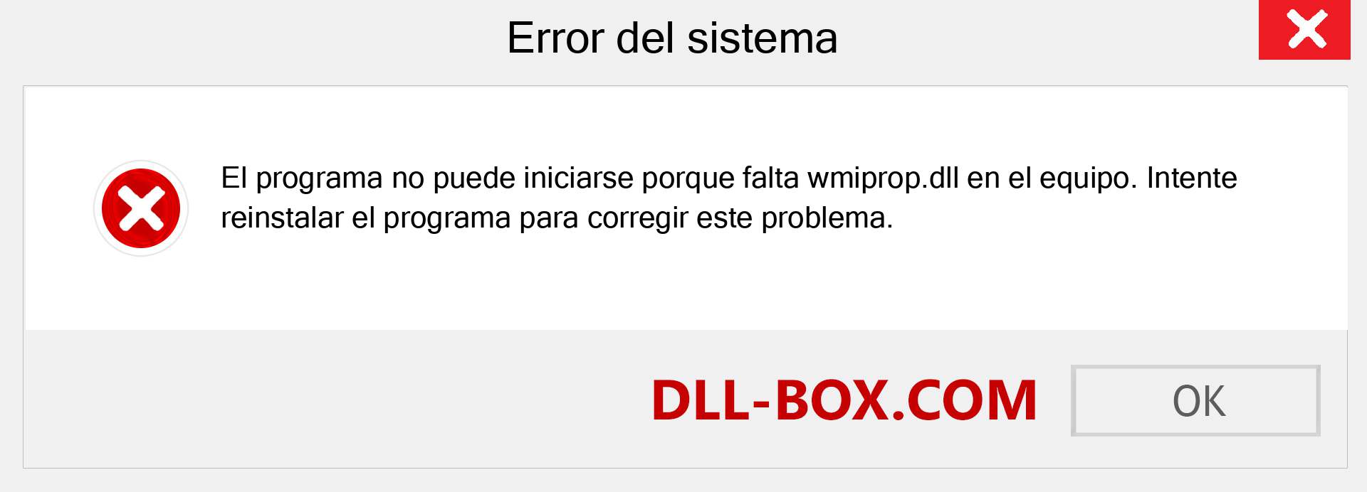 ¿Falta el archivo wmiprop.dll ?. Descargar para Windows 7, 8, 10 - Corregir wmiprop dll Missing Error en Windows, fotos, imágenes