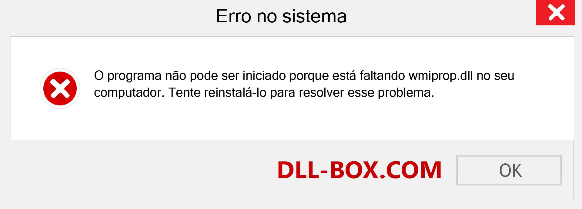 Arquivo wmiprop.dll ausente ?. Download para Windows 7, 8, 10 - Correção de erro ausente wmiprop dll no Windows, fotos, imagens